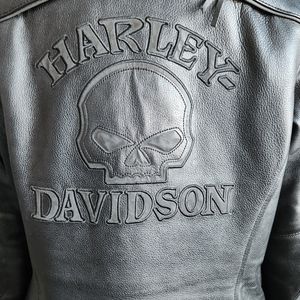 Harley Davidson MED leather riding jacket